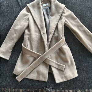 Calvin Klein Wool Blend Wrap Coat